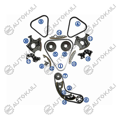 Συσκευή αλυσίδας χρονισμού για AUDI/VW AUDI A6 4F2,C6 2.4 2393CC 133KW 177PS 2004.5-2008.10 06E109229F 106L