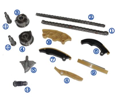 Πλαστικό σετ χρονισμού PA66 / PA46 για Ranger Rover Evoque Petrol PT204 2.0T 17-18