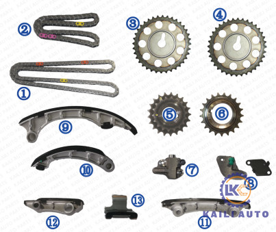 Εξάρτηση αλυσίδων συγχρονισμού 1GD 2GD 2.8T για τη TOYOTA FORTUNER HILUX INNOVA 13507-0E010 116L 13550-0E010